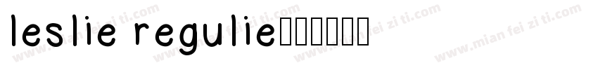 leslie regulie字体转换